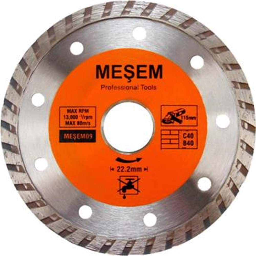 MEŞEM TURBO KANALLI MERMER KESİCİ 115*22