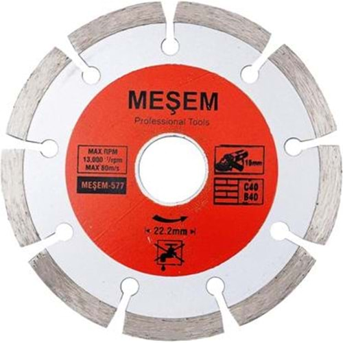 MEŞEM SOKETLİ MERMER KESİCİ 180M ELMAS TESTERE