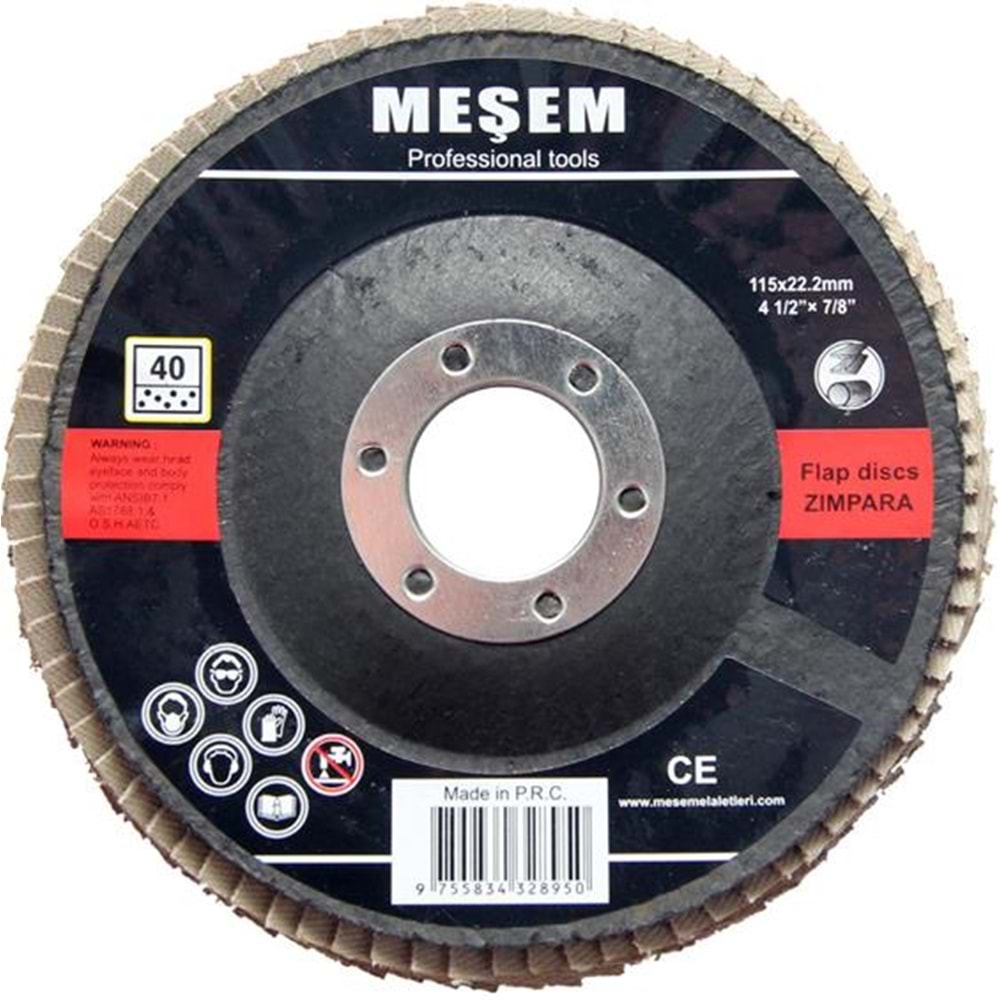 MEŞEM FLAP DİSK KIRMIZI 60 KUM 115*22