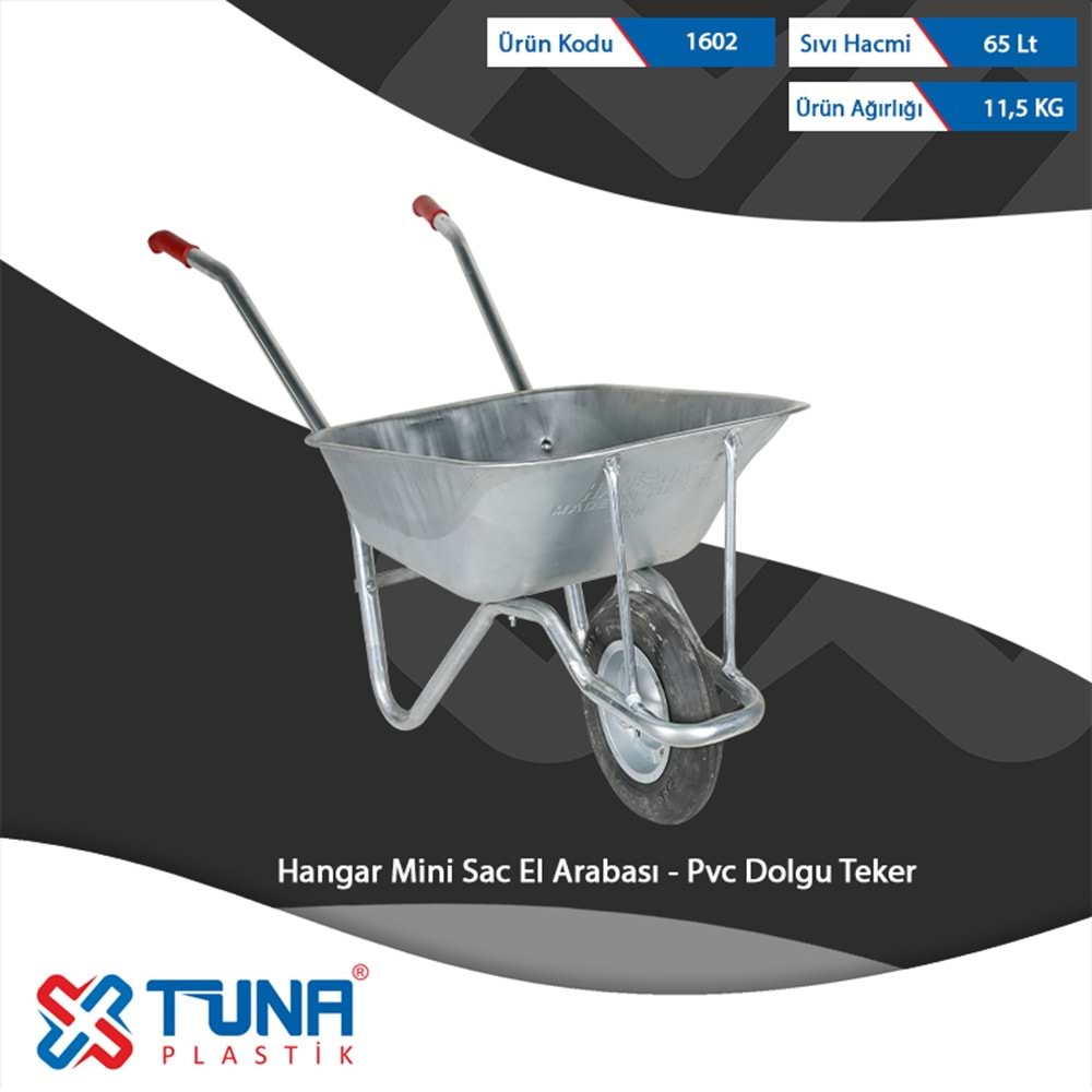 HANGAR MİDİ SAC EL ARABASI DOLGU TEKER