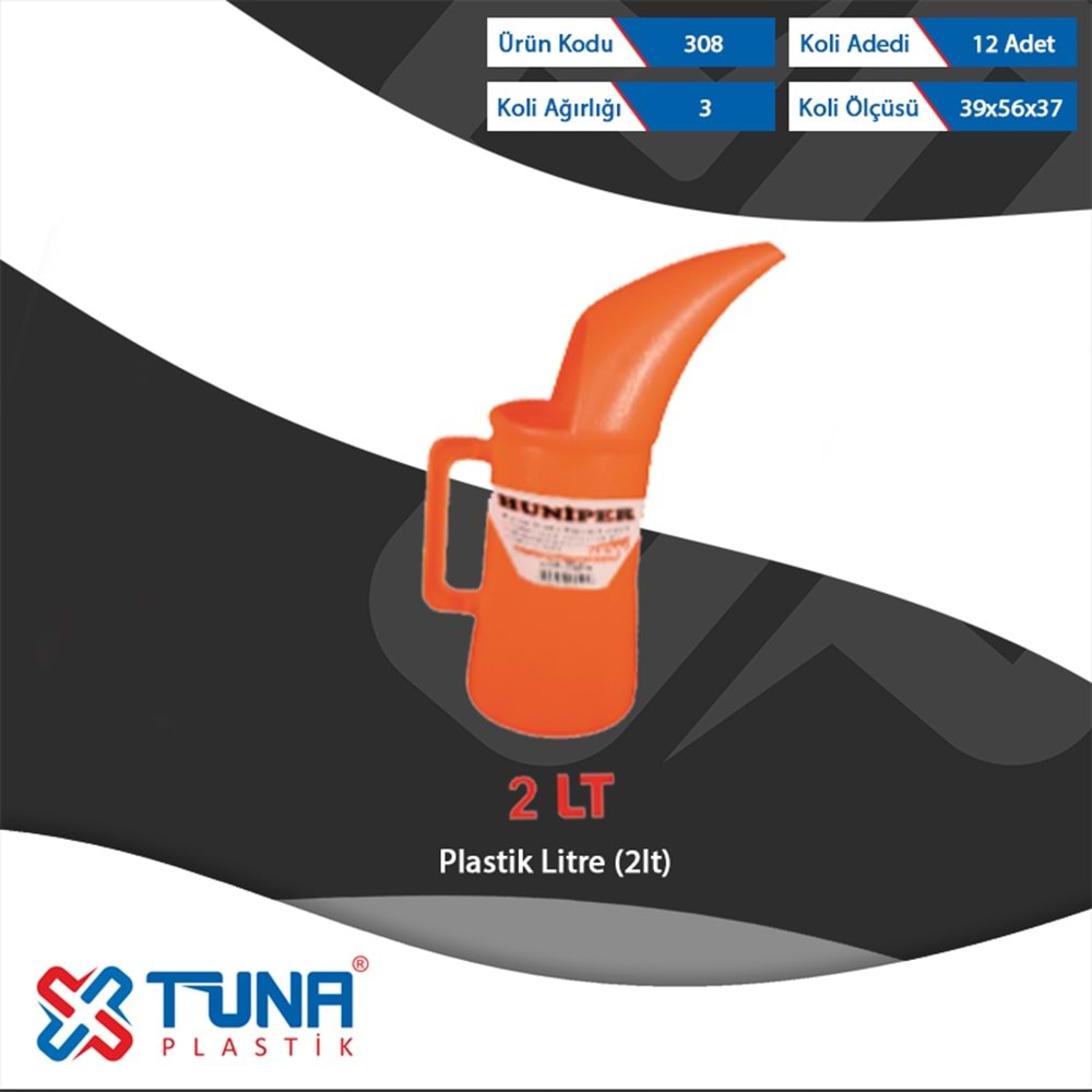 TUNA PLASTİK LİTRE 2 LT 308 (12)